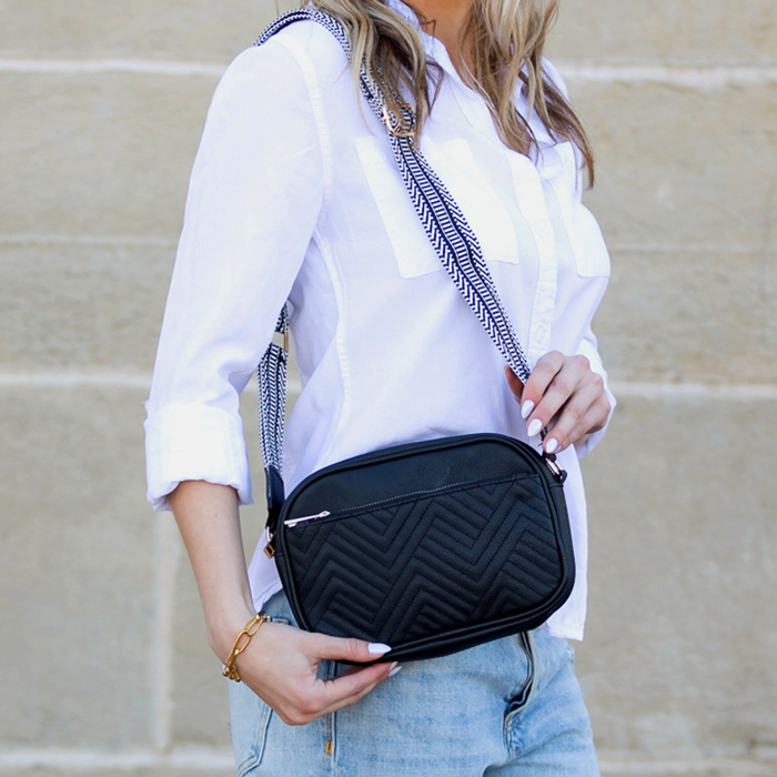 Everly Vegan Leather Camera Crossbody