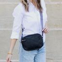Black Everly Vegan Leather Camera Crossbody
