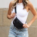 Black Riley All Around Foldover Crossbody | AILI'S CORNER