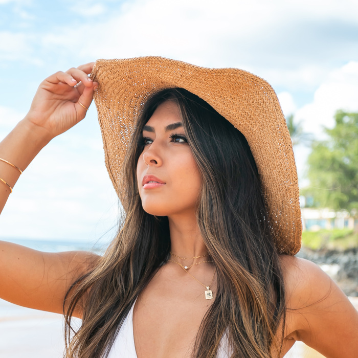 Bow Accent Peasant Sunhat | AILI'S CORNER