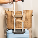 Mocha Mila Quilted Traveler Tote