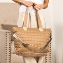 Mocha Mila Quilted Traveler Tote