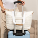 Soft White Mila Quilted Traveler Tote
