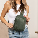Eucalyptus Kira Essential Nylon Crossbody | AILI'S CORNER