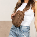 Mocha Kira Essential Nylon Crossbody | AILI'S CORNER