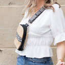 Black Naomi Woven Guitar Strap Sling Bag