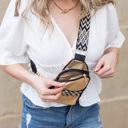 Black Naomi Woven Guitar Strap Sling Bag