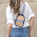 Navy Naomi Woven Guitar Strap Sling Bag