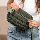 Eucalyptus Evyn Quilted Puffer Sling Belt Bum Bag | AILI'S CORNER