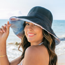 Black Watercolor Accent Cargo Hat | AILI'S CORNER