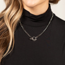 Silver 18K STAINLESS STEEL TOGGLE CHAIN NECKLACE | AILI'S CORNER