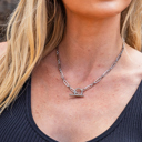 Silver 18K STAINLESS STEEL TOGGLE CHAIN NECKLACE | AILI'S CORNER