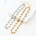 Gold 18K STAINLESS STEEL BARBED WIRE CHAIN NECKLACE | AILI'S CORNER