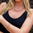 Silver 18K STAINLESS STEEL BARBED WIRE CHAIN NECKLACE | AILI'S CORNER