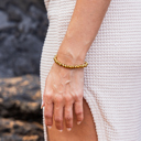 Gold 18K STAINLESS STEEL TWISTED BEAD BRACELET | AILI'S CORNER