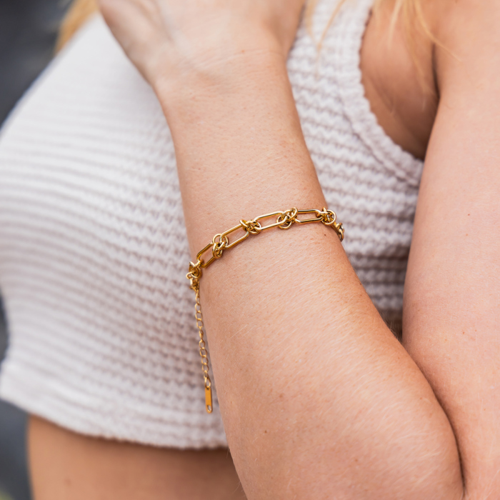 18K STAINLESS STEEL BARBED WIRE CHAIN BRACELET | AILI'S CORNER