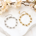 Gold 18K STAINLESS STEEL BARBED WIRE CHAIN BRACELET | AILI'S CORNER