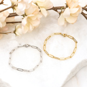Gold 18K STAINLESS STEEL PAPERCLIP BRACELET | AILI'S CORNER