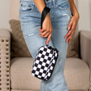 Black Check Sydney Oversize Convertible ID Crossbody Bag | AILI'S CORNER