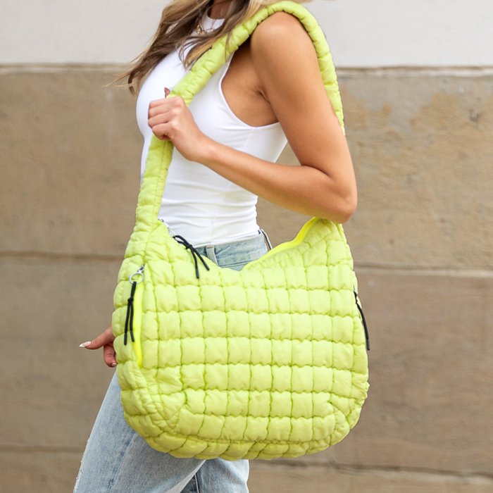 Taylor Quilted Puffer Tote | AILI'S CORNER