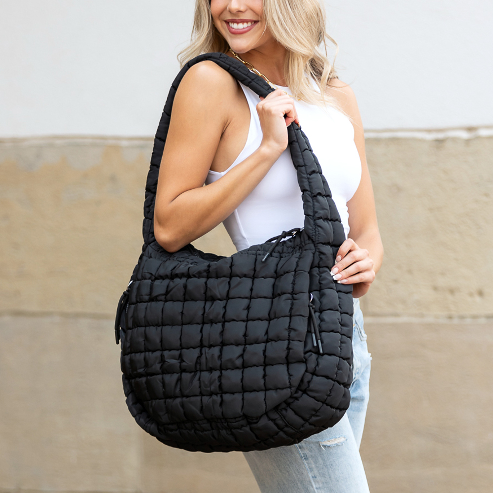 Taylor Quilted Puffer Tote | AILI'S CORNER