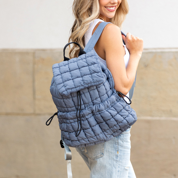 Stevie Quilted Puffer Backpack | AILI'S CORNER