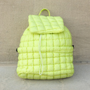 Citrine Stevie Quilted Puffer Backpack | AILI'S CORNER