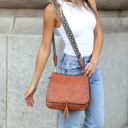  Leopard Strap Fold-over Crossbody Bag | AILI'S CORNER