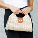  Stella Woven Straw Top Handle Crossbody Bag | AILI'S CORNER