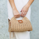  Stella Woven Straw Top Handle Crossbody Bag | AILI'S CORNER