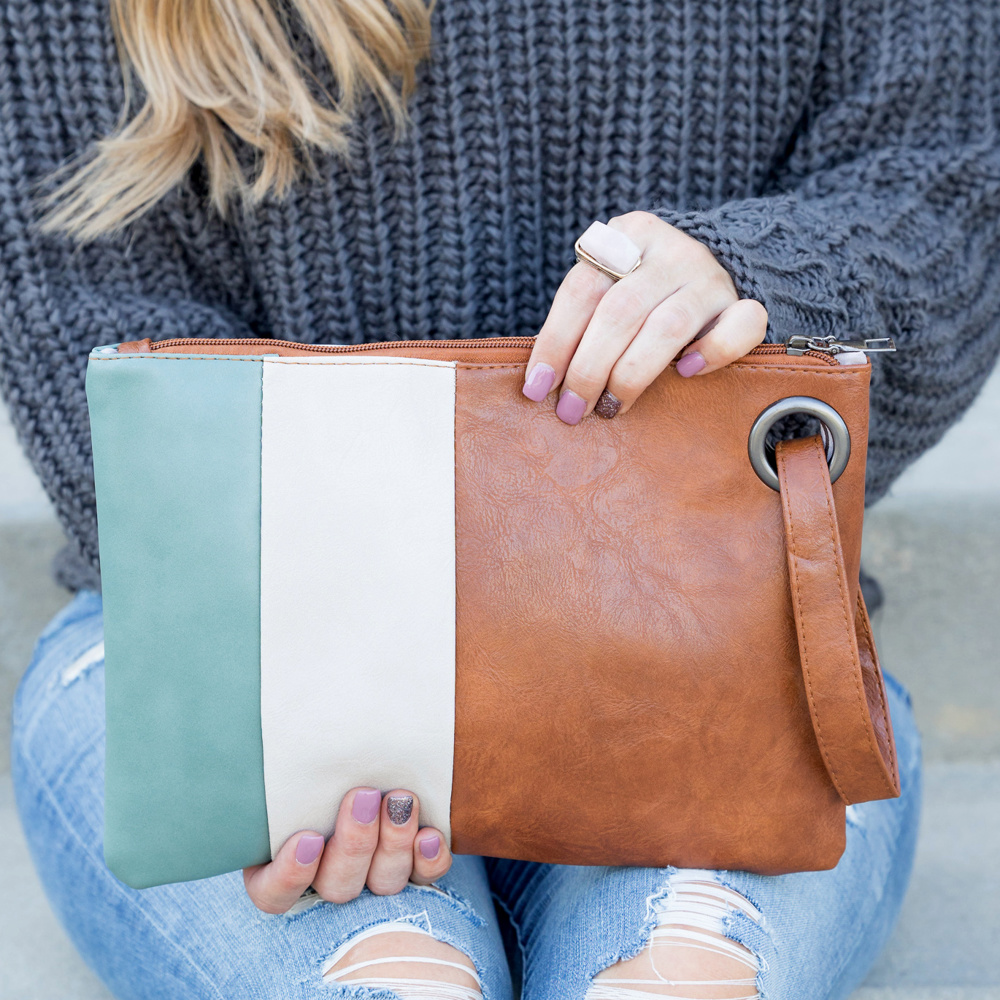 Oversize Everyday Color Block Clutch | AILI'S CORNER