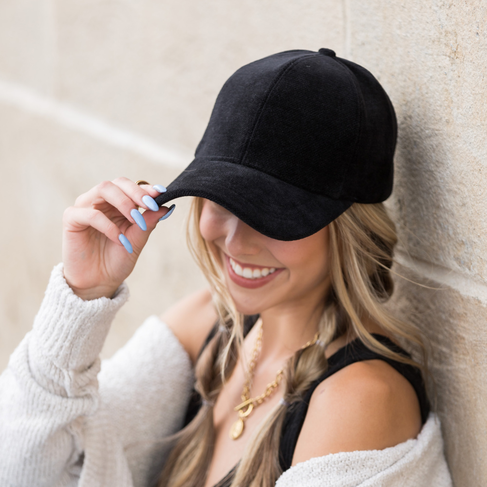 Velour Boyfriend Ball Cap | AILI'S CORNER