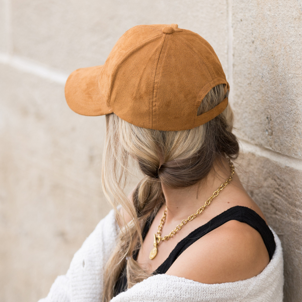 Suede Boyfriend Ball Cap Hat | AILI'S CORNER