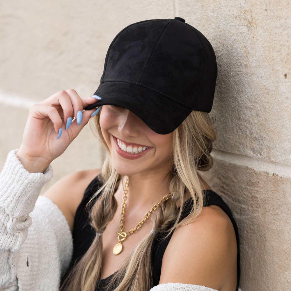 Suede Boyfriend Ball Cap Hat | AILI'S CORNER