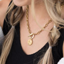  18K Stainless Steel Coin Accent Necklace | AILI'S CORNER