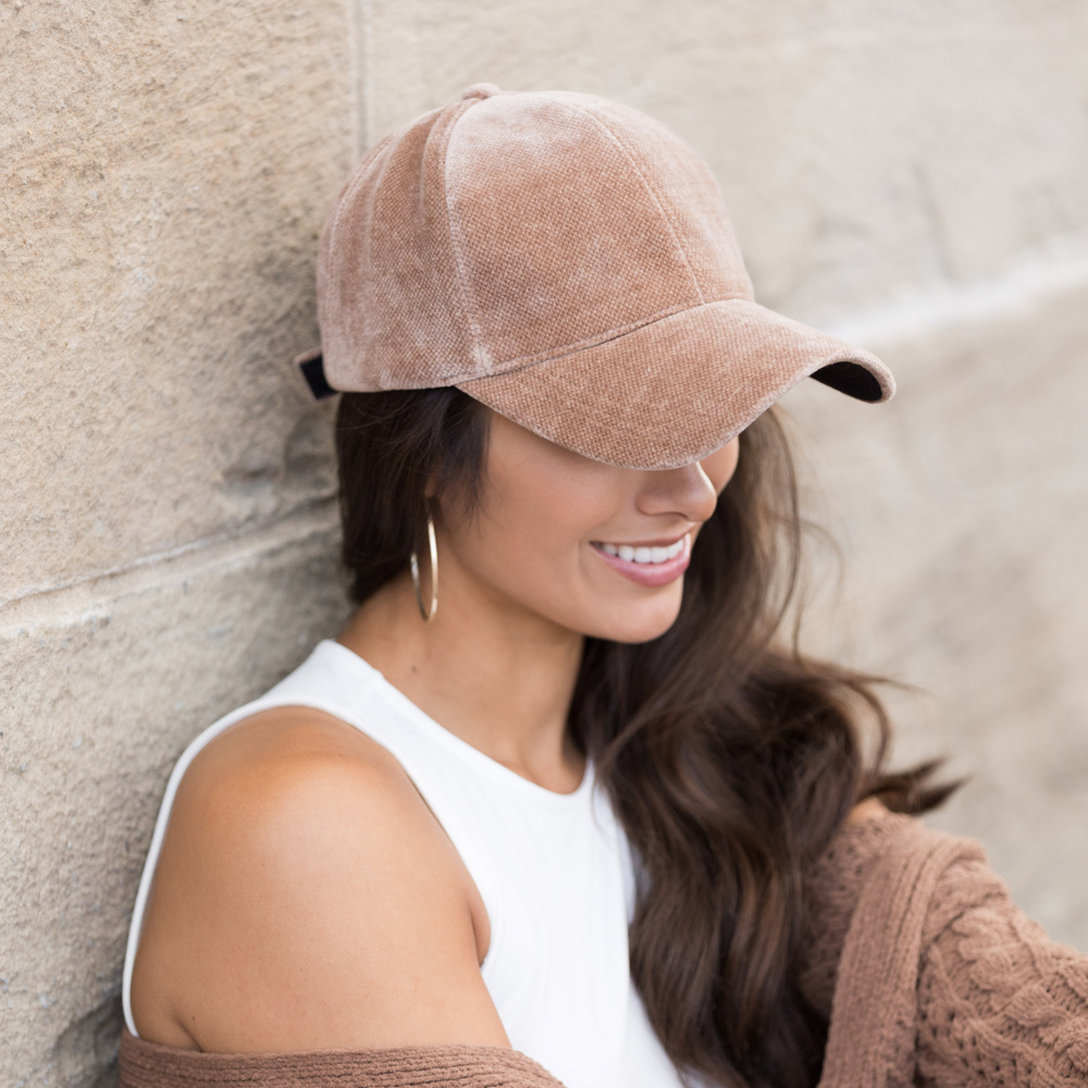 Velour Boyfriend Ball Cap | AILI'S CORNER