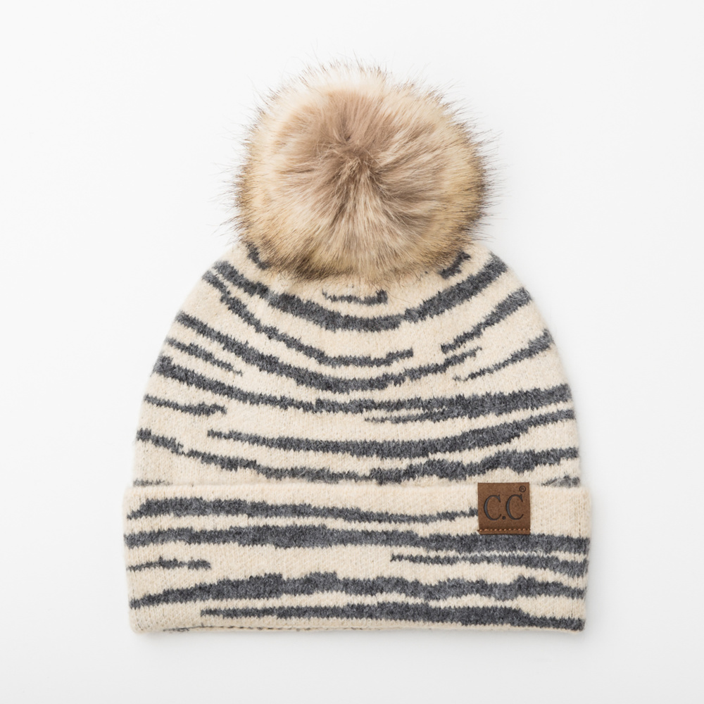 C.C® Zebra Pom Beanie | AILI'S CORNER