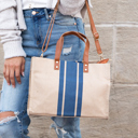  Canvas Stripe Tote | AILI'S CORNER