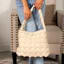  Maya Basket Weave Puffer Tote | AILI'S CORNER