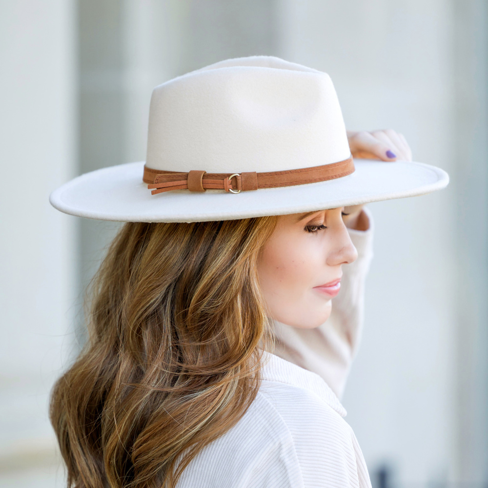 Wide Brim Panama Fedora Hat | AILI'S CORNER