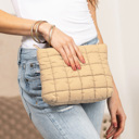  Lainey Quilted Puffer Clutch | AILI'S CORNER
