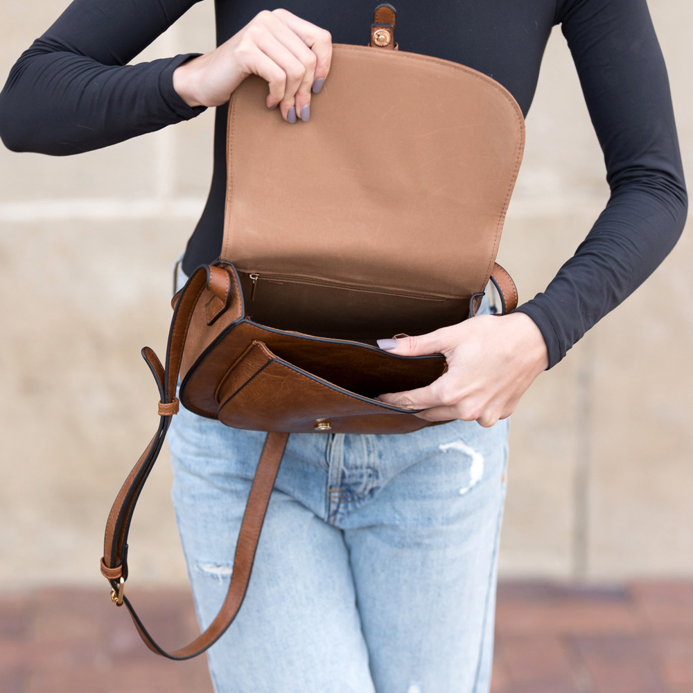 Blair Foldover Buckle Crossbody | AILI'S CORNER