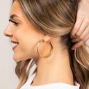  14K STAINLESS STEEL OPEN HOOP EARRINGS  | AILI'S CORNER