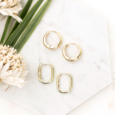 14K STAINLESS STEEL EVERYDAY HUGGIE EARRINGS  | AILI'S CORNER