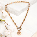  18K Stainless Steel Coin Accent Necklace | AILI'S CORNER