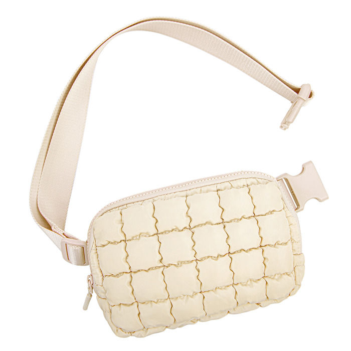 Evyn Quilted Puffer Sling Belt Bum Bag | AILI'S CORNER