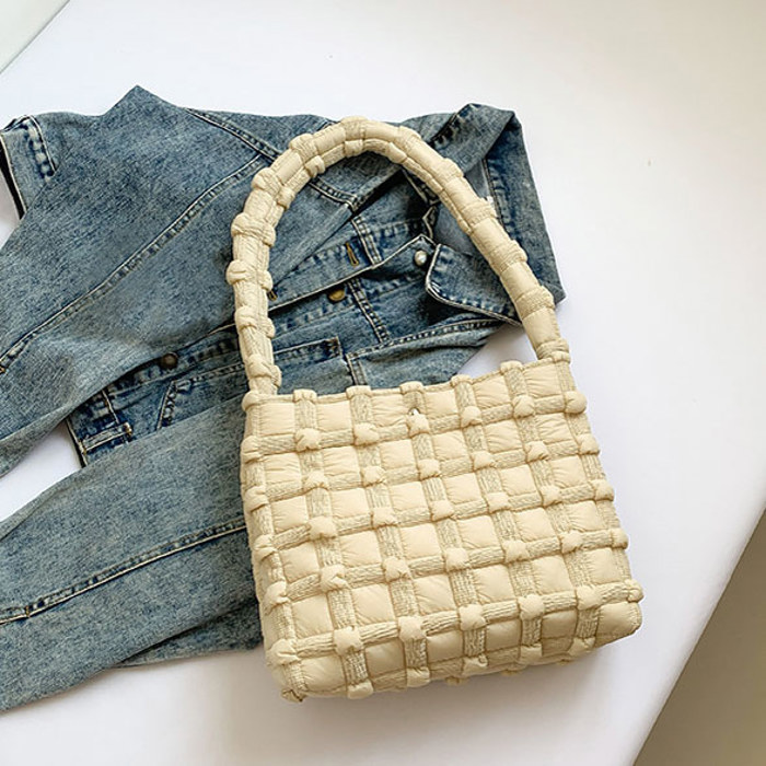 Maya Basket Weave Puffer Tote | AILI'S CORNER