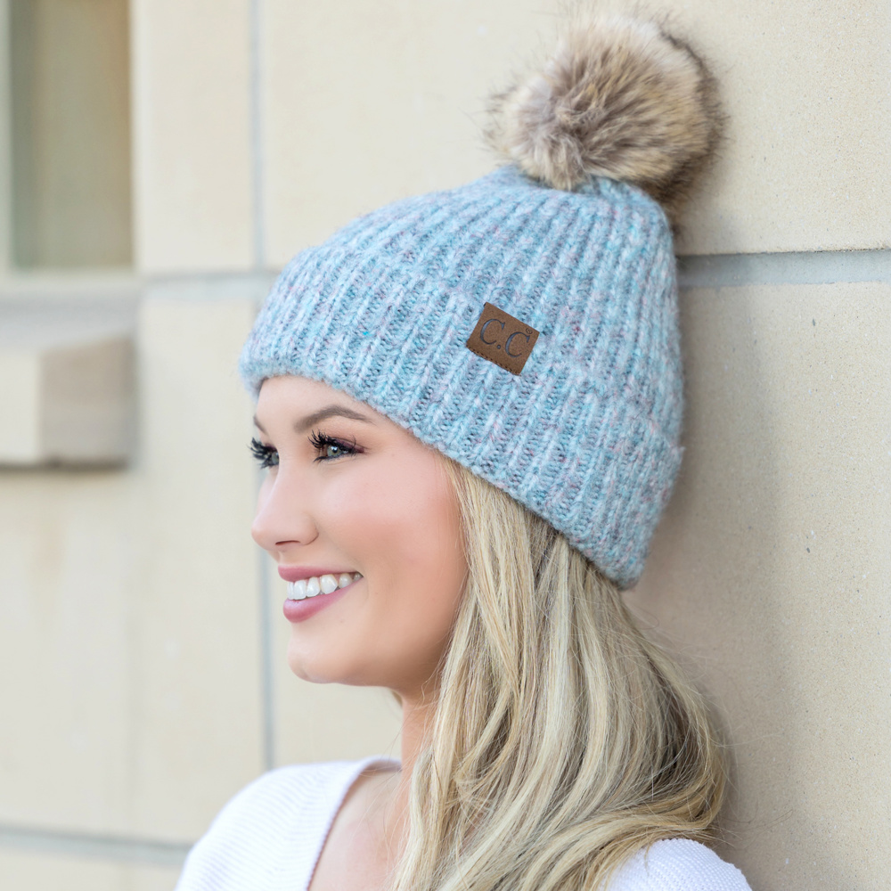 C.C® Cozy Marled Pom Beanie | AILI'S CORNER