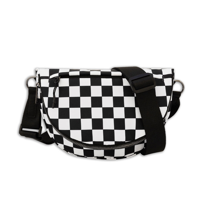 Olivia Nylon Checkered Foldover Crossbody | AILI'S CORNER