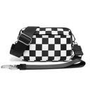 Black Check Sydney Oversize Convertible ID Crossbody Bag | AILI'S CORNER